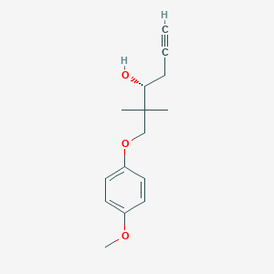 molecular formula C15H20O3 B12599287 (3R)-1-(4-Methoxyphenoxy)-2,2-dimethylhex-5-yn-3-ol CAS No. 915976-10-2