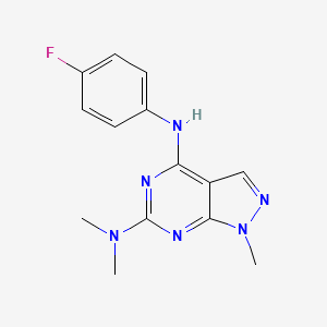 N4-(4-fluorophenyl)-N6,N6,1-trimethyl-1H-pyrazolo[3,4-d]pyrimidine-4,6-diamine