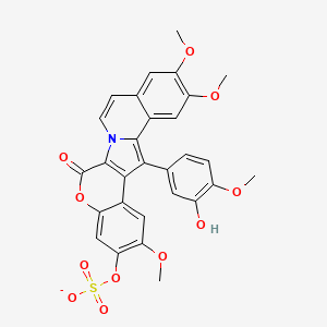 molecular formula C29H22NO11S- B1259932 Lamellarin alpha 20-sulfate(1-) 