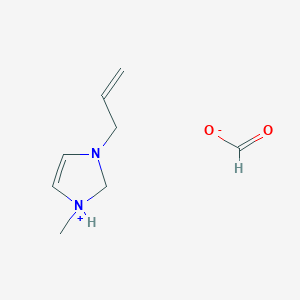 molecular formula C8H14N2O2 B12599323 1-Methyl-3-(prop-2-en-1-yl)-2,3-dihydro-1H-imidazol-1-ium formate CAS No. 889062-62-8