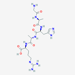 molecular formula C20H34N10O6 B12599329 Glycyl-L-alanyl-L-histidyl-L-alanyl-N~5~-(diaminomethylidene)-L-ornithine CAS No. 647375-77-7