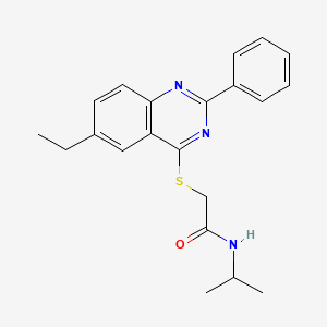 2-[(6-Ethyl-2-phenyl-4-quinazolinyl)sulfanyl]-N-isopropylacetamide