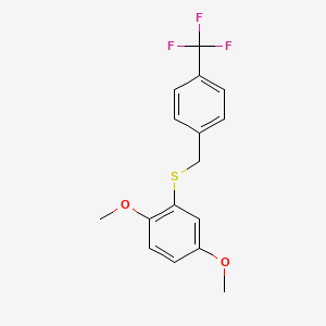 Benzene, 1,4-dimethoxy-2-[[[4-(trifluoromethyl)phenyl]methyl]thio]-