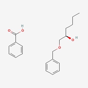 molecular formula C20H26O4 B12599372 benzoic acid;(2R)-1-phenylmethoxyhexan-2-ol CAS No. 634179-26-3