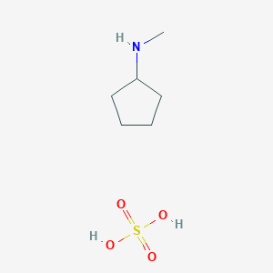 molecular formula C6H15NO4S B12599383 Sulfuric acid--N-methylcyclopentanamine (1/1) CAS No. 880495-36-3