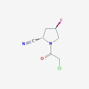 molecular formula C7H8ClFN2O B12599389 (2s,4r)-1-(Chloroacetyl)-4-fluoropyrrolidine-2-carbonitrile CAS No. 651056-39-2