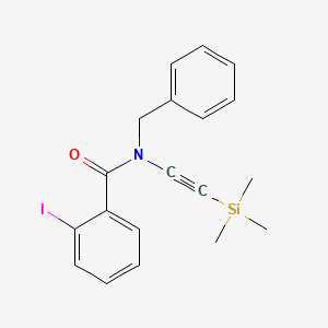 molecular formula C19H20INOSi B12599401 N-Benzyl-2-iodo-N-[(trimethylsilyl)ethynyl]benzamide CAS No. 646029-38-1