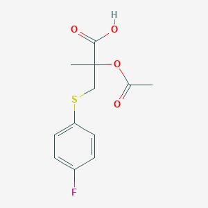 2-Acetoxy-2-methyl-3-(4-fluorophenylthio) propionic acid