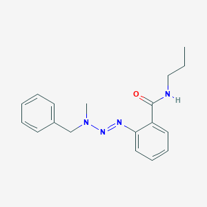 molecular formula C18H22N4O B12599458 2-[(1E)-3-Benzyl-3-methyltriaz-1-en-1-yl]-N-propylbenzamide CAS No. 646523-96-8