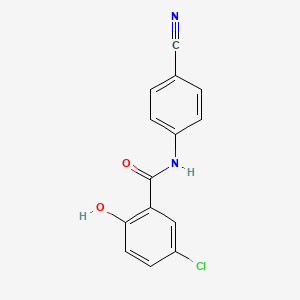 Benzamide, 5-chloro-N-(4-cyanophenyl)-2-hydroxy-