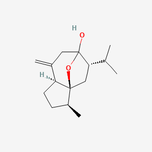 molecular formula C15H24O2 B1259950 (1S,2S,5S,9S)-2-methyl-6-methylidene-9-propan-2-yl-11-oxatricyclo[6.2.1.01,5]undecan-8-ol 