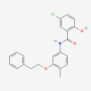 molecular formula C22H20ClNO3 B12599544 5-Chloro-2-hydroxy-N-[4-methyl-3-(2-phenylethoxy)phenyl]benzamide CAS No. 648922-82-1