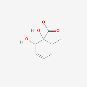 molecular formula C8H9O4- B1259955 1,6-Dihydroxy-2-methylcyclohexa-2,4-diene-1-carboxylate 