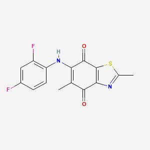 4,7-Benzothiazoledione, 6-[(2,4-difluorophenyl)amino]-2,5-dimethyl-