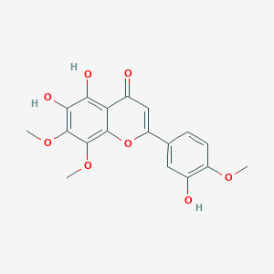 molecular formula C18H16O8 B1259958 5,6,3'-Trihydroxy-7,8,4'-trimethoxyflavone 