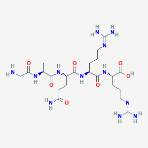 Glycyl-L-alanyl-L-glutaminyl-N~5~-(diaminomethylidene)-L-ornithyl-N~5~-(diaminomethylidene)-L-ornithine