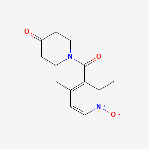 1-(2,4-Dimethyl-1-oxo-1lambda~5~-pyridine-3-carbonyl)piperidin-4-one