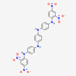 molecular formula C30H22N8O8 B12599635 1,4-Benzenediamine, N,N'-bis[4-[(2,4-dinitrophenyl)amino]phenyl]- CAS No. 651048-13-4