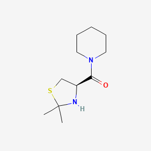 molecular formula C11H20N2OS B12599636 Piperidine, 1-[[(4R)-2,2-dimethyl-4-thiazolidinyl]carbonyl]- CAS No. 874115-56-7