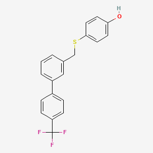 4-({[4'-(Trifluoromethyl)[1,1'-biphenyl]-3-yl]methyl}sulfanyl)phenol