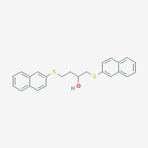 molecular formula C24H22OS2 B12599654 2-Butanol, 1,4-bis(2-naphthalenylthio)- CAS No. 632331-78-3