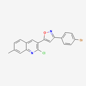 Quinoline, 3-[3-(4-bromophenyl)-5-isoxazolyl]-2-chloro-7-methyl-