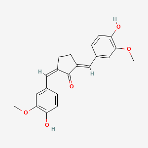 molecular formula C21H20O5 B1259966 Cyclopentanone, 2,5-bis[(4-hydroxy-3-methoxyphenyl)methylene]- 