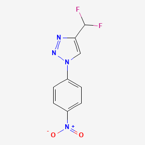 molecular formula C9H6F2N4O2 B12599660 4-(Difluoromethyl)-1-(4-nitrophenyl)triazole CAS No. 916151-16-1