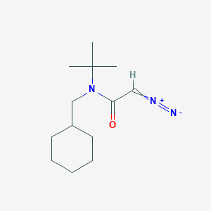 molecular formula C13H23N3O B12599707 1-[tert-Butyl(cyclohexylmethyl)amino]-2-diazonioethen-1-olate CAS No. 650599-20-5