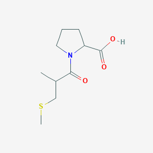 molecular formula C10H17NO3S B1259974 L-Proline, 1-(2-methyl-3-(methylthio)-1-oxopropyl)-, (S)- 