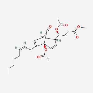molecular formula C25H34O7 B1259993 克拉维双环素 