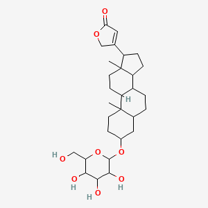 3-[10,13-dimethyl-3-[3,4,5-trihydroxy-6-(hydroxymethyl)oxan-2-yl]oxy-2,3,4,5,6,7,8,9,11,12,14,15,16,17-tetradecahydro-1H-cyclopenta[a]phenanthren-17-yl]-2H-furan-5-one