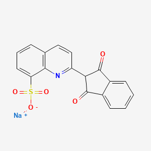 molecular formula C18H10NNaO5S B1260013 Sodium 2-(2,3-dihydro-1,3-dioxo-1H-inden-2-yl)quinoline-8-sulphonate CAS No. 84864-69-7
