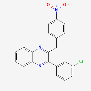 Quinoxaline, 2-(3-chlorophenyl)-3-[(4-nitrophenyl)methyl]-