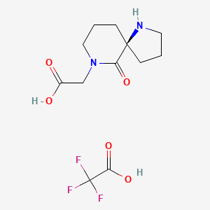 2-[(5R)-10-oxo-1,9-diazaspiro[4.5]decan-9-yl]acetic acid;2,2,2-trifluoroacetic acid