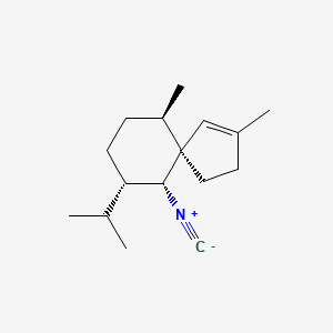 molecular formula C16H25N B1260025 (5S,6R,9S,10R)-10-isocyano-3,6-dimethyl-9-propan-2-ylspiro[4.5]dec-3-ene 