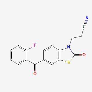 3-[6-(2-Fluorobenzoyl)-2-oxo-1,3-benzothiazol-3(2H)-yl]propanenitrile