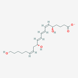 molecular formula C20H31O5- B1260026 (5S,6Z,8E,10E,12R,14Z)-5,12,20-三羟基二十碳-6,8,10,14-四烯酸 