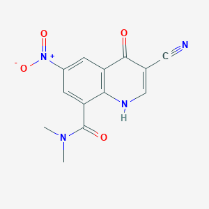 3-Cyano-1,4-dihydro-N,N-dimethyl-6-nitro-4-oxo-8-quinolinecarboxamide