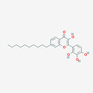 7-Decyl-3-hydroxy-2-(2,3,4-trihydroxyphenyl)-4H-1-benzopyran-4-one