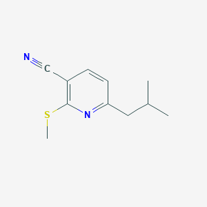 molecular formula C11H14N2S B12600295 3-Pyridinecarbonitrile, 6-(2-methylpropyl)-2-(methylthio)- CAS No. 647011-48-1