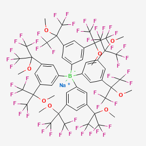 molecular formula C56H36BF48NaO8 B1260032 Sodium tetrakis[3,5-bis(2-methoxyhexafluoro-2-propyl)phenyl]borate 