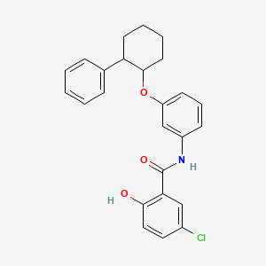 5-Chloro-2-hydroxy-N-{3-[(2-phenylcyclohexyl)oxy]phenyl}benzamide