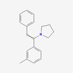 1-[1-(3-Methylphenyl)-2-phenylethenyl]pyrrolidine