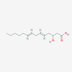molecular formula C14H24O3 B1260038 3-Hydroxy-5,8-tetradecadienoic acid 