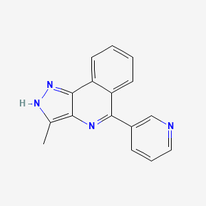 molecular formula C16H12N4 B12600400 1H-Pyrazolo[4,3-c]isoquinoline, 3-methyl-5-(3-pyridinyl)- CAS No. 645417-82-9