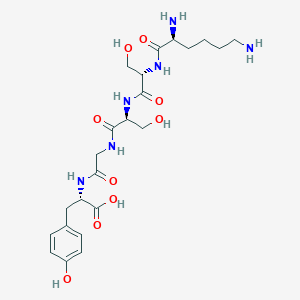 molecular formula C23H36N6O9 B12600411 L-Lysyl-L-seryl-L-serylglycyl-L-tyrosine CAS No. 911427-93-5