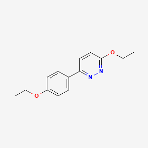 molecular formula C14H16N2O2 B12600434 3-Ethoxy-6-(4-ethoxyphenyl)pyridazine CAS No. 650602-95-2