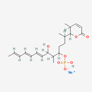 molecular formula C21H32NaO7P B1260052 [(4E,6E,8E)-3-hydroxy-2-methyl-1-[3-(3-methyl-6-oxo-2,3-dihydropyran-2-yl)butyl]deca-4,6,8-trienyl] dihydrogen phosphate 