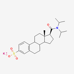 molecular formula C25H36KNO4S B1260054 Potassium 17-[di(propan-2-yl)carbamoyl]estra-1(10),2,4-triene-3-sulfonate 